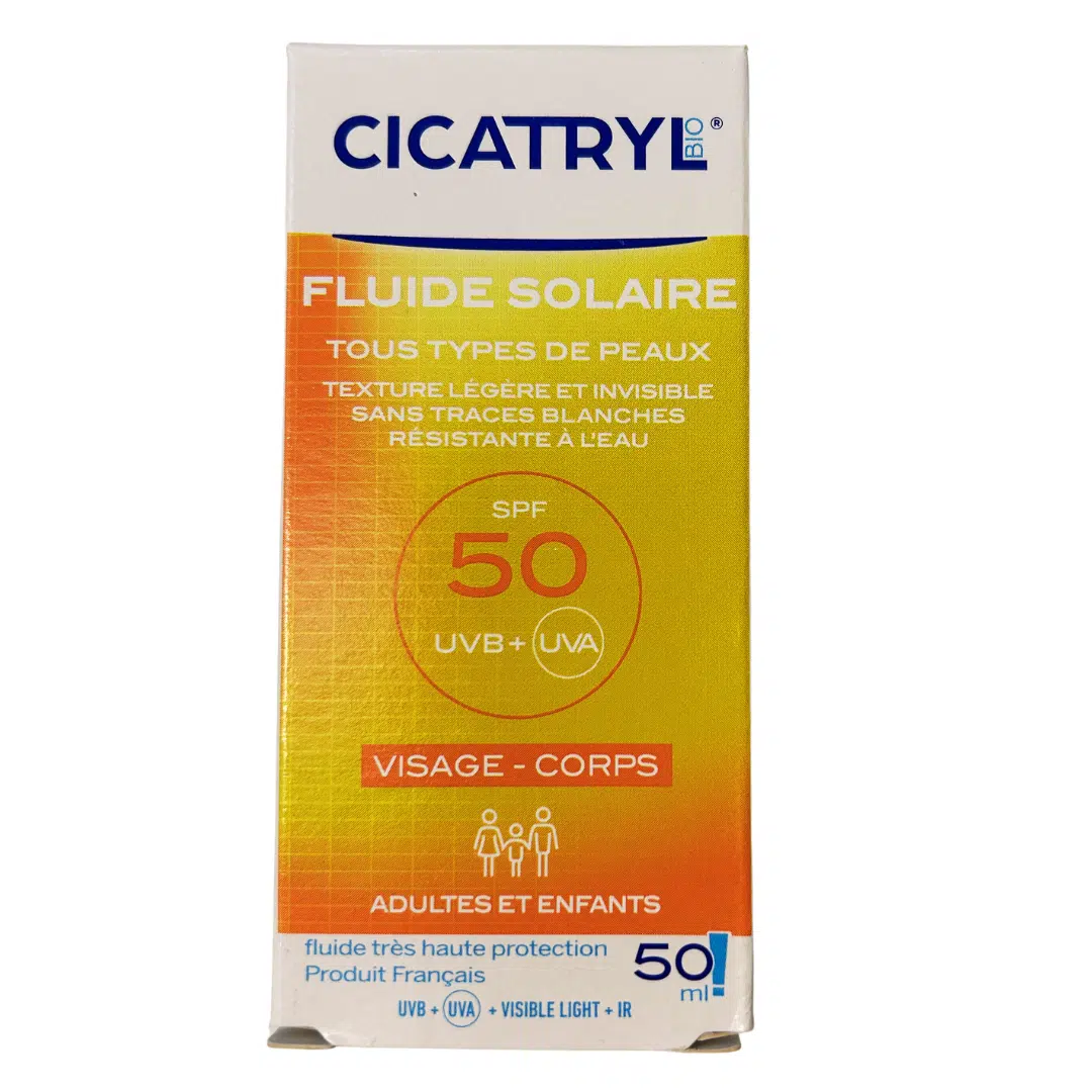 cicatryl fluide solaire visage et corp 
