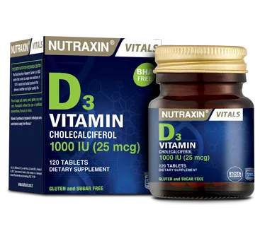 NUTRAXIN VITAMINE D3 1000UI 25 MCG BT/120 CPS