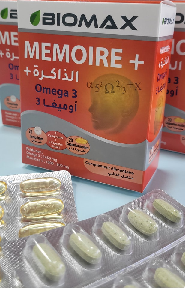BIOMAX MEMOIRE+OMEGA 3 1450MG BT/20 COMP+CPS
