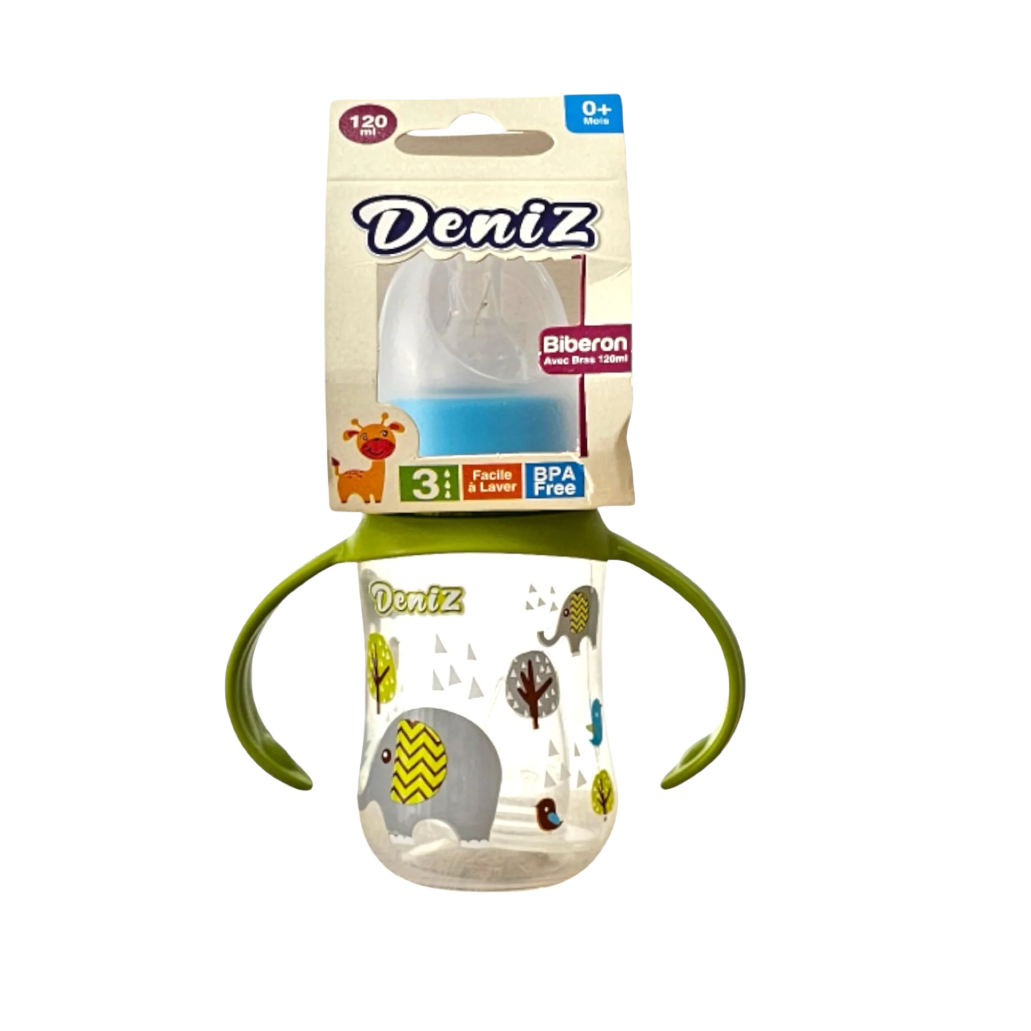 DENIZ BIB EN PLAST 120ML AVEC BRAS 225