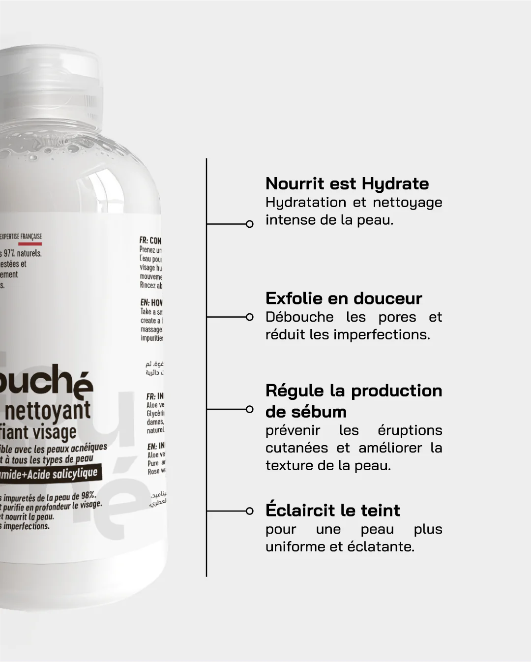  TOUCHE GEL NETTOYANT VISAGE