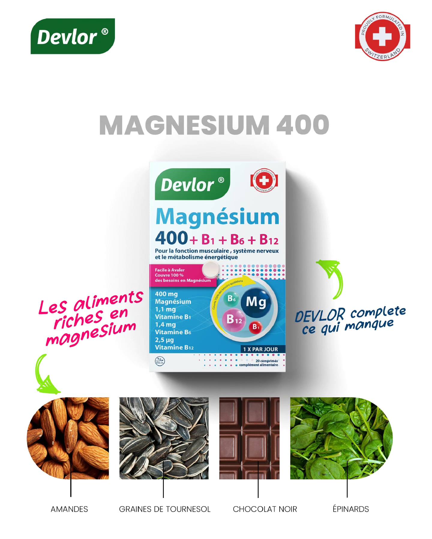 DEVLOR MAGNESIUM 400+B1+B6+B12