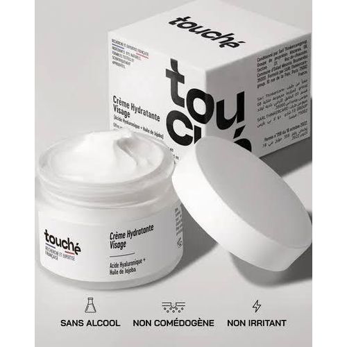 touché crème hydratante visage 
