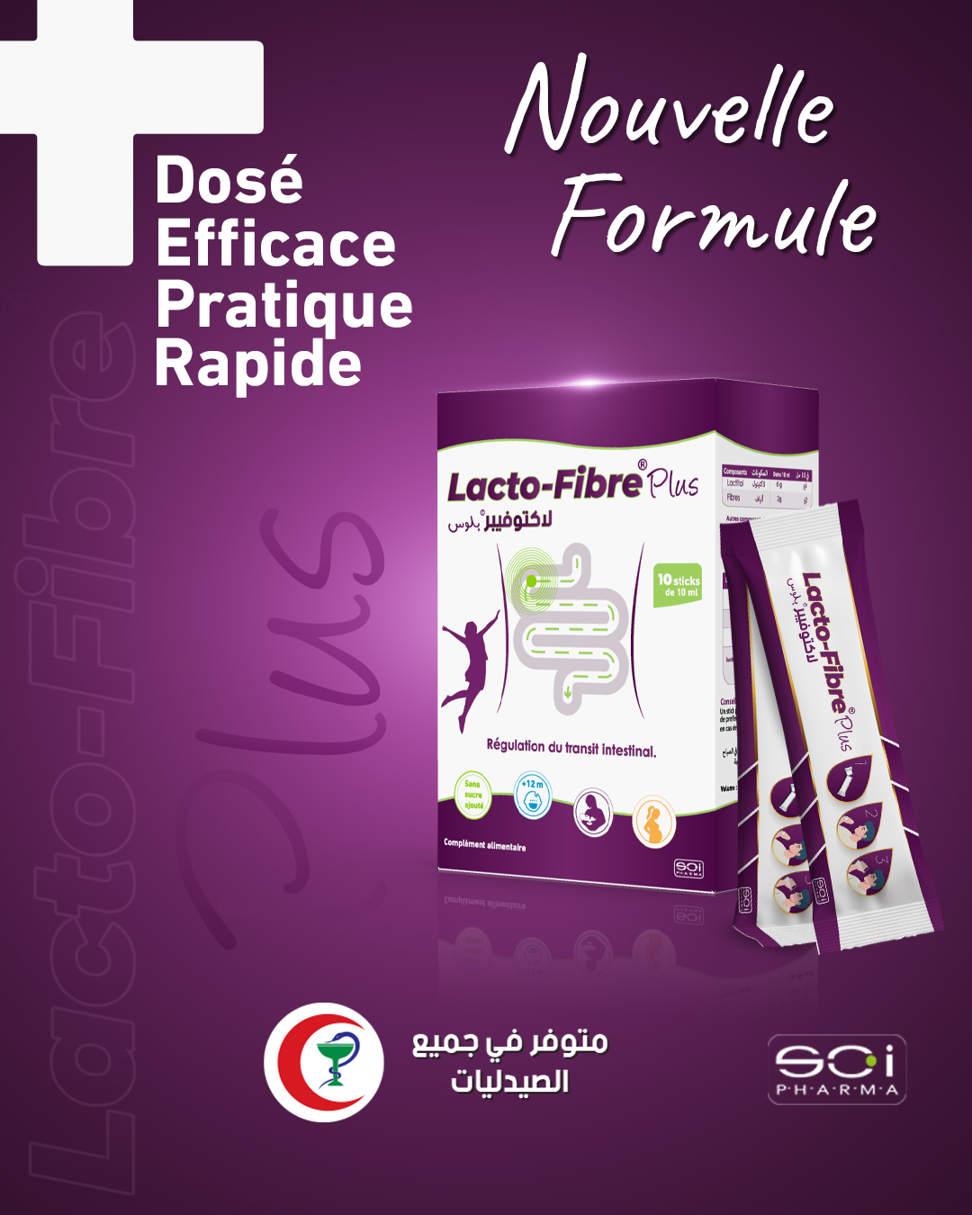 SCI LACTO-FIBRE PLUS B/10 STICKS